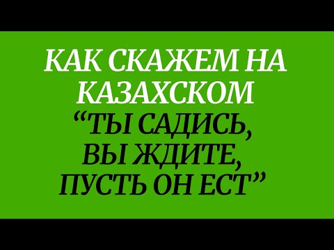 Видео: Казахский язык для всех! Как скажем на казахском "Ты садись, вы ждите, пусть он ест"