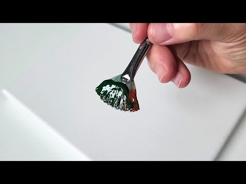 Видео: Как рисовать утренние лесные пейзажи / Акриловая живопись / Живописное исцеляющее видео 💚
