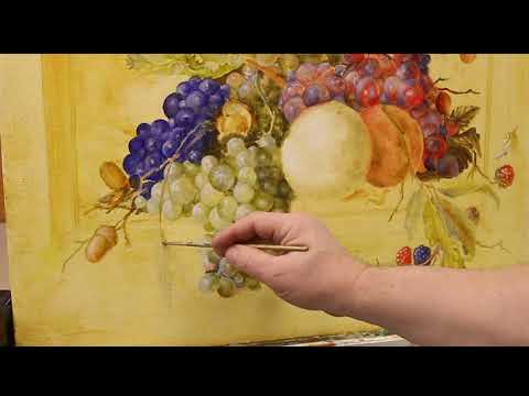 Видео: "Натюрморт в нише". Abraham Mignon. Повторение - мать ученья.