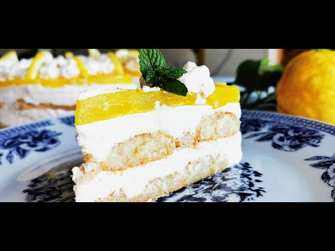 Видео: Свежий лимонный торт с печеньем (без выпечки).