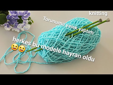 Видео: ШИКАРНО✔️Простой жилет, кардиган, шаль, одеяло, схема вязания двумя спицами ✔️Простой узор для