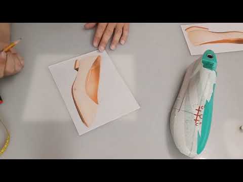 Видео: Построение туфель  "лодочка" на колодку без каблука часть 1