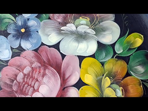 Видео: Реставрация Жостовского подноса от Ларисы Гончаровой из Жостово Арт Студии