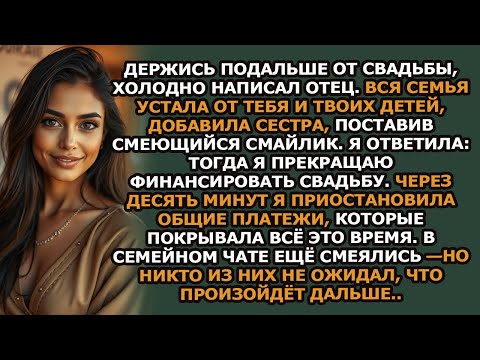 Видео: Держись подальше от свадьбы, —холодно написал отец  Вся семья устала от тебя и твоих детей», —до