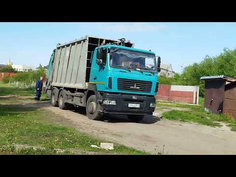 Видео: Мусоровоз биомех завод собирает в городе Полоцк 3 часть