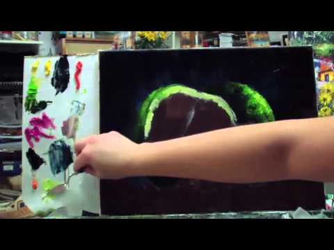 Видео: Алла Белопесоцкая живопись маслом "натюрморт с арбузом"