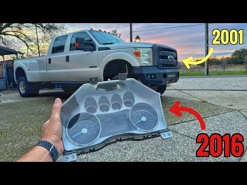 Видео: Сборка 2001 F350 7.3 — Swaphelper Коррекция миль с кластера 08-10 на кластер 11-16 Cluster Cluste...