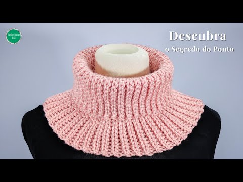 Видео: Легкий воротничок крючком с эффектом вязания.