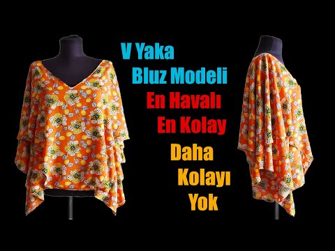 Видео: Самая простая в мире блузка с V-образным вырезом | Вырезать и шить | Модель блузки
