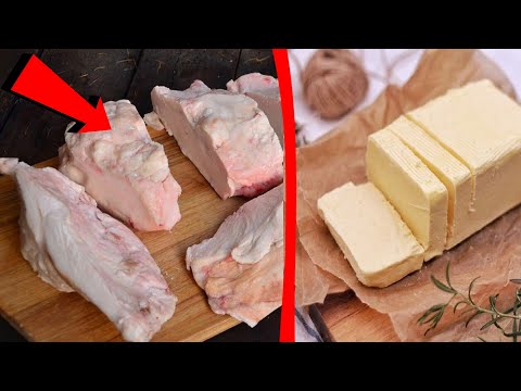 Видео: Сливочное Масло из Свиного Жира. Свиной Жир Применение.✅