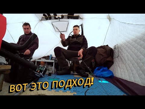 Видео: Попали на утренний дикий клёв | Зимняя рыбалка в комфортабельной палатке
