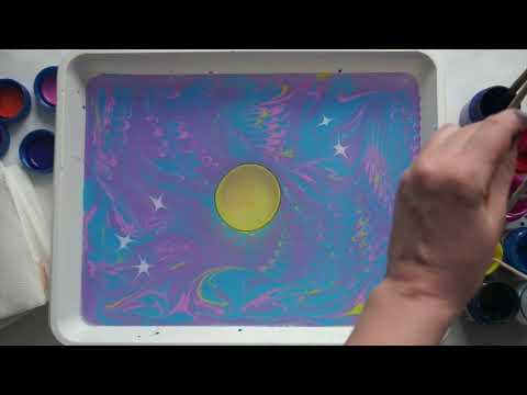 Видео: Мастер-класс «Космическое путешествие в технике Эбру»