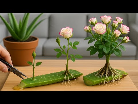 Видео: Сделай это быстро! Ветка розы внезапно укоренилась и расцвела за одну ночь!