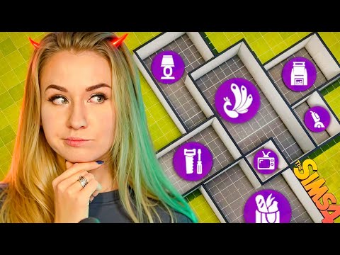 Видео: Строю дом, и каждая комната - рандомный комплект в Симс 4 // The Sims 4