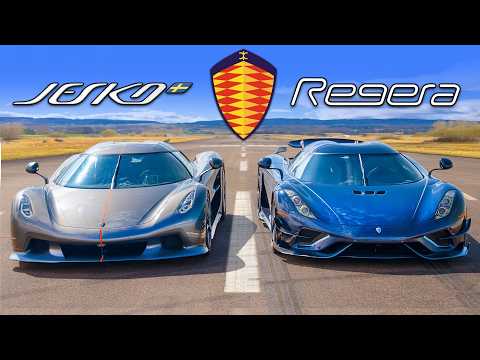 Видео: Кто победит в заезде: Koenigsegg Jesko Absolut или же Regera?