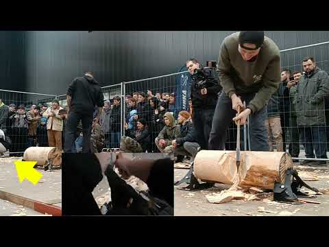 Видео: Топор Заруба на соревнованиях Заруба