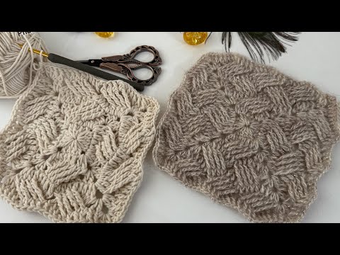 Видео: Новый дизайн! Учебное пособие по вязанию плетеного узора крючком #crochet #diy #motif #model