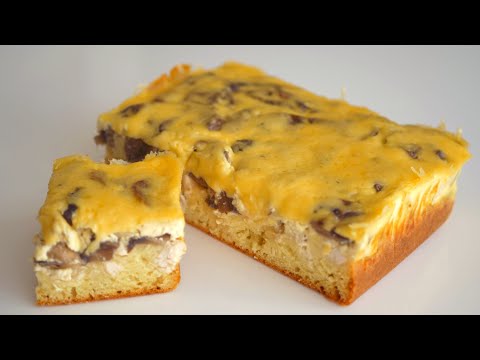 Видео: Пирог заливной "Сытый муж" с курицей и грибами на скорую руку