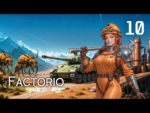 Видео: Factorio space age #10 Зачистка кусак, уран.