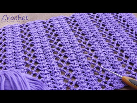 Видео: Всего 2 ряда! УЗОР КРЮЧКОМ простое ВЯЗАНИЕ для начинающих🧶 Crochet Pattern for Beginners