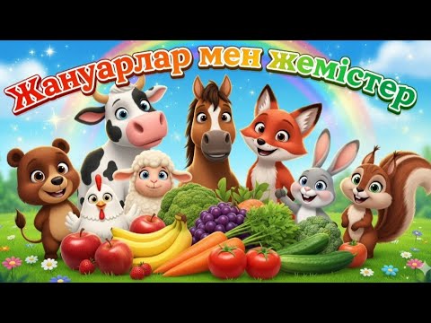 Видео: «Жануарлар мен Жемістер 🍎🐻 | Балаларға арналған оқу мультфильмі» #қазақшамультфильм #ертегілер 