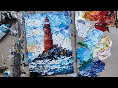 Видео: МАЯК мастихином ИМПАСТО