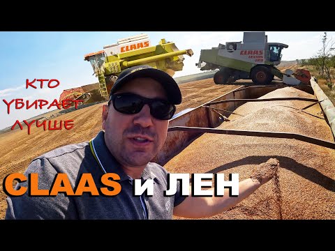 Видео: Уборка льна 2023. Урожайность. Комбайны Claas - Lexion 480, Lexion 460, Commandor