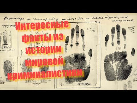 Видео: Интересные факты из истории мировой криминалистики