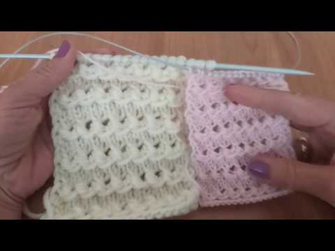 Видео: Горизонтальный простой узор. Вязание спицами.
