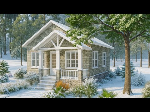 Видео: Уютный каменный коттедж: идеи дизайна яркого крошечного садового домика | Исследуем крошечный дом
