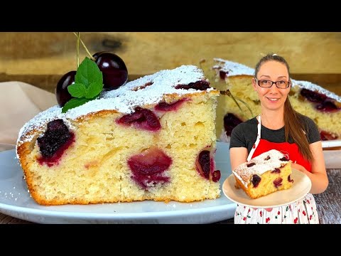 Видео: Сладкиш с череши. Лесен десерт с пресни плодове.