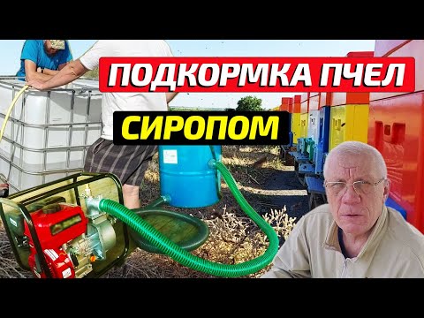 Видео: Подкормка пчел сиропом Механизация на пасеке