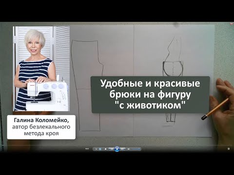 Видео: Не можете подобрать готовые брюки? Что меняем в выкройке на проблемную фигуру. Галина Коломейко