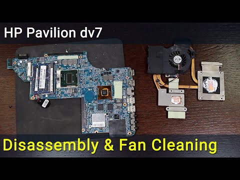 Видео: HP Pavilion dv7 Разборка, чистка вентилятора от пыли и замена термопасты