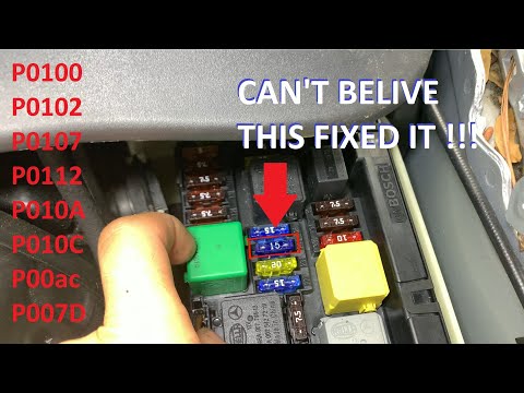 Видео: Mercedes Bluetec: нет наддува, аварийный режим, исправление датчика массового расхода воздуха