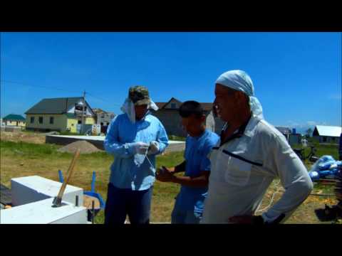 Видео: МПС Алматы. ПКСТ "Первомайский". Первые ряды теплоблоков. 23.05.2017.