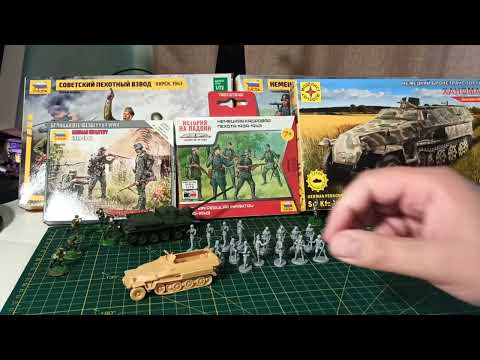 Видео: Солдатики! Немецкая кадровая пехота 1939-1943. Немецкий бронетранспортёр Ханомаг. 