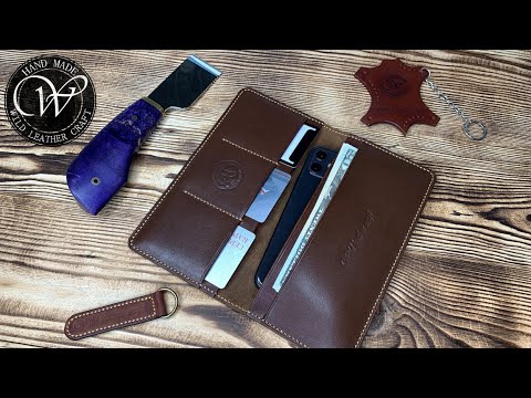 Видео: Purse/портмоне bi-fold long wallet из кожи от #wildleathercraft