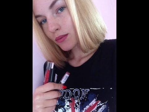 Видео: *АСМР* Мои помады и блески* Обзор *ASMR* My lipstick *