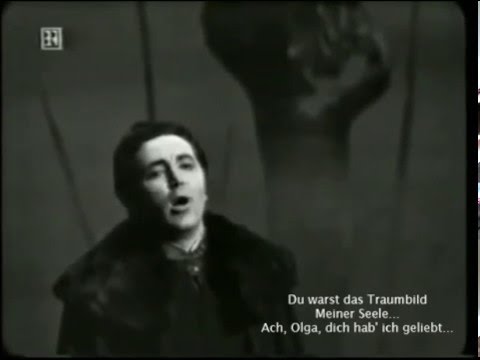 Видео: Fritz Wunderlich Lensky's aria - Ария Ленского на немецком языке с немецкими субтитрами