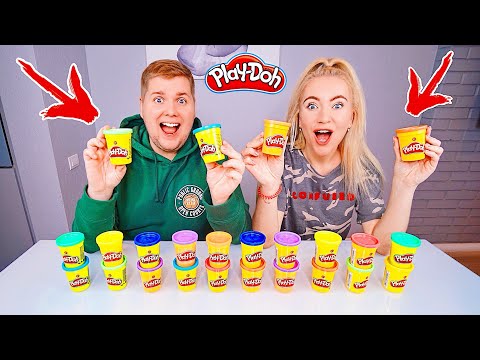 Видео: не выбирай ПЛЕЙ ДО СЛАЙМ ЧЕЛЛЕНДЖ 🤢 Лизун из случайных ингредиентов PLAY DOH Slime Challenge