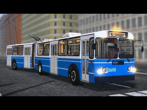 Видео: Троллейбус с гармошкой! Обновлённый ЗиУ-6205 в Trolleybus FS!