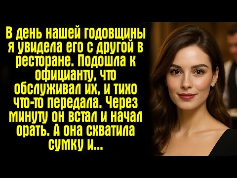 Видео: В день нашей годовщины я увидела его с другой в ресторане. Подошла к официанту, что обслуживал их...