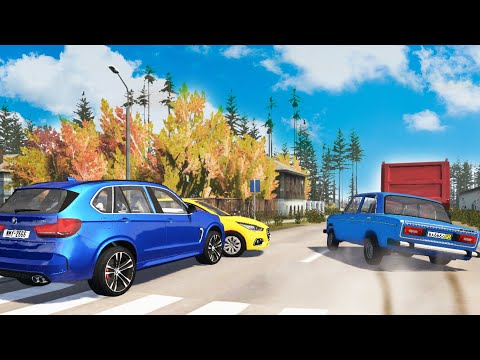 Видео: УШЕЛ ОТ СТОЛКНОВЕНИЯ ? - ДТП НВ ПЕРЕКРЕСТКЕ в BeamNG Drive