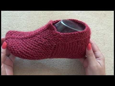 Видео: Бесшовные и очень удобные тапочки с высоким задником