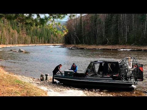 Видео: Река Пезо на АЭРОЛОДКЕ SIBEX | 2 ЧАСТЬ | Рыбалка и спуск по порогам