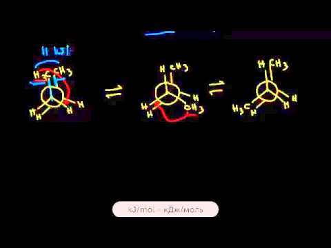 Видео: Конформации бутана (видео 22) | Алканы и Циклоалканы | Химия