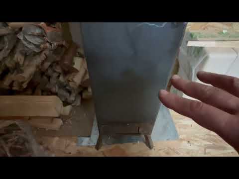 Видео: Печь длительного горения для отопления. Шесть брикетов -12 часов тления.