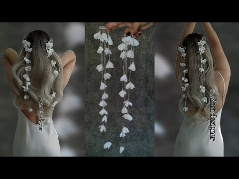 Видео: "вирусный лайфхак: делаем атласные розы для свисающего аксессуара для волос | DIY" ✅