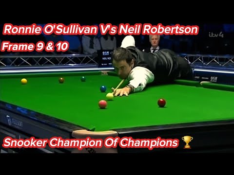 Видео: Ронни О'Салливан против Нила Робертсона (9-й и 10-й фреймы). Чемпион чемпионов по снукеру 🏆.